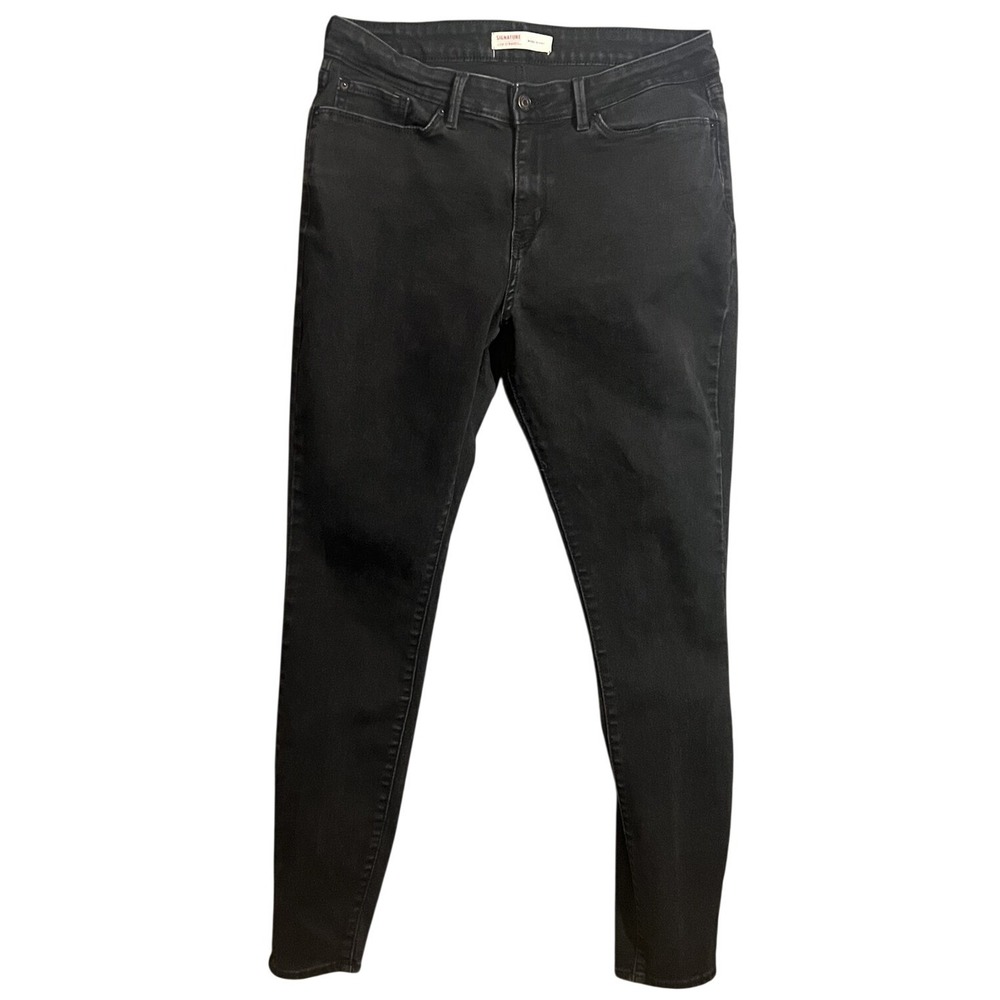 Signature by Levi Strauss Mid Rise Skinny Jeans Women's Size 10 Black‎ Denim